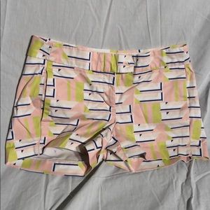 J Crew color block type shorts